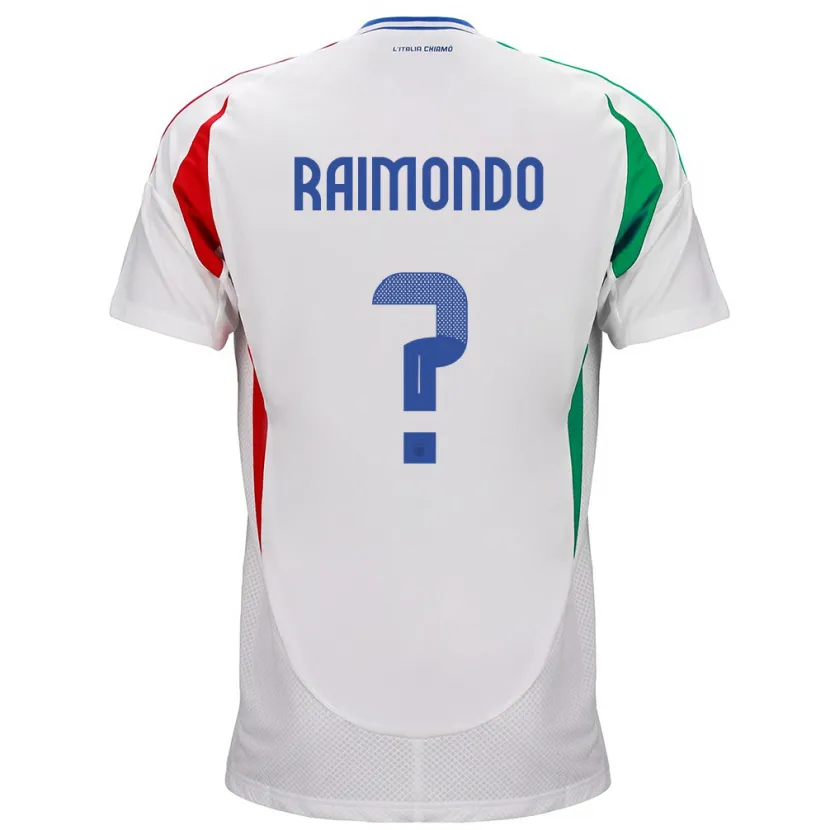 Danxen Mujer Camiseta Italia Antonio Raimondo #0 Blanco 2ª Equipación 24-26 La Camisa