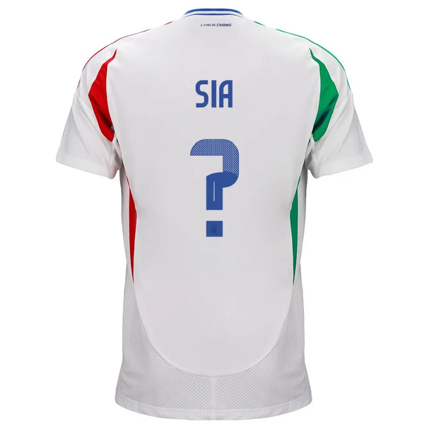Danxen Mujer Camiseta Italia Diego Sia #0 Blanco 2ª Equipación 24-26 La Camisa