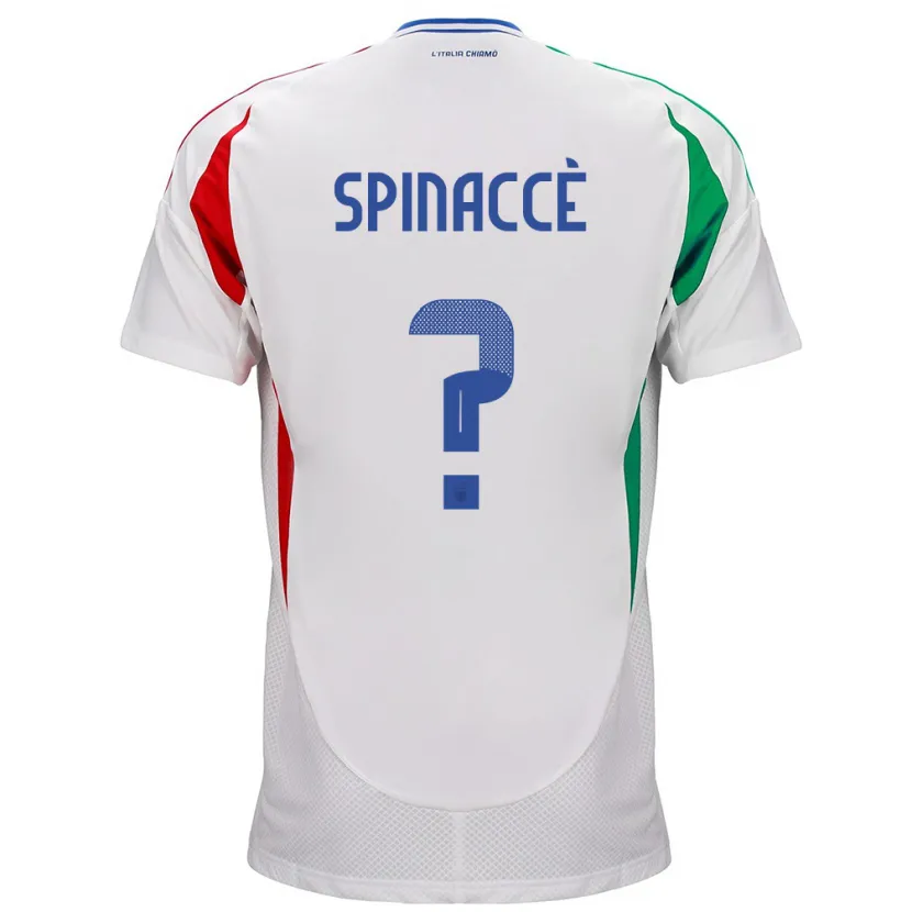 Danxen Mujer Camiseta Italia Matteo Spinaccè #0 Blanco 2ª Equipación 24-26 La Camisa