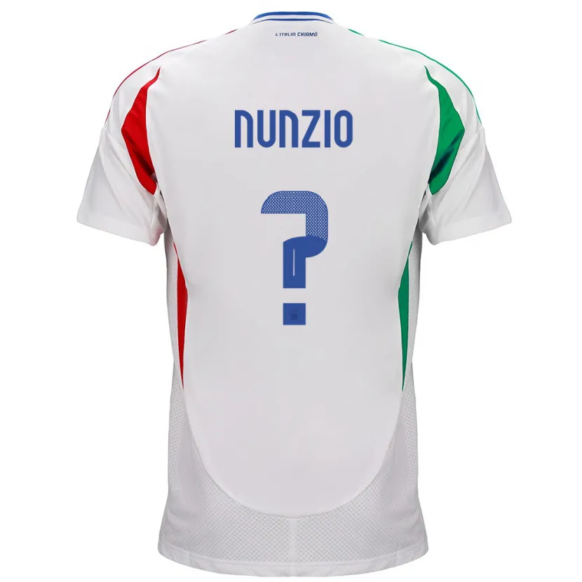 Danxen Mujer Camiseta Italia Alessandro Di Nunzio #0 Blanco 2ª Equipación 24-26 La Camisa
