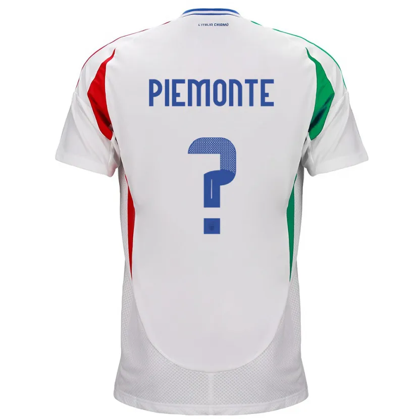Danxen Mujer Camiseta Italia Martina Piemonte #0 Blanco 2ª Equipación 24-26 La Camisa