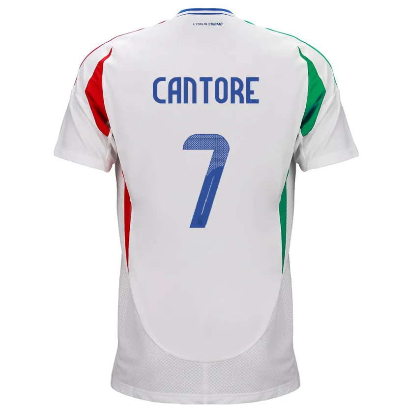 Danxen Mujer Camiseta Italia Sofia Cantore #7 Blanco 2ª Equipación 24-26 La Camisa
