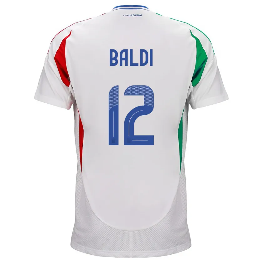 Danxen Mujer Camiseta Italia Rachele Baldi #12 Blanco 2ª Equipación 24-26 La Camisa