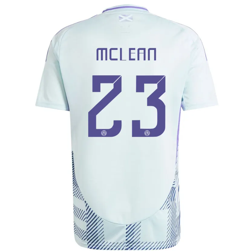 Danxen Mujer Camiseta Escocia Kenny Mclean #23 Azul Menta Claro 2ª Equipación 24-26 La Camisa