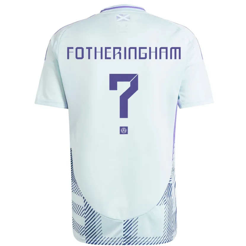 Danxen Mujer Camiseta Escocia Kai Fotheringham #0 Azul Menta Claro 2ª Equipación 24-26 La Camisa