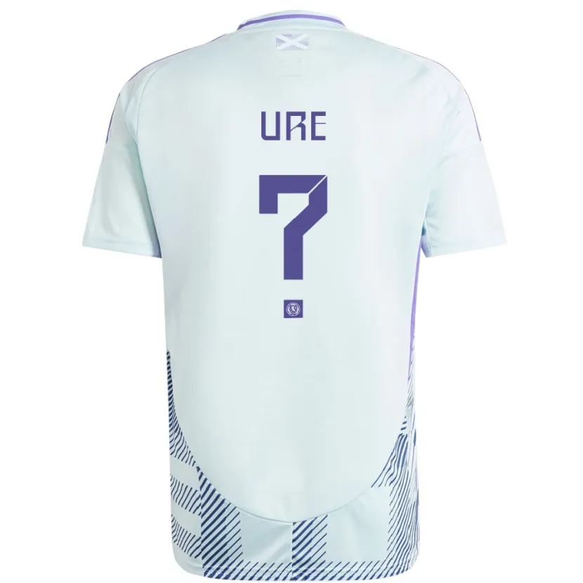 Danxen Mujer Camiseta Escocia Robbie Ure #0 Azul Menta Claro 2ª Equipación 24-26 La Camisa