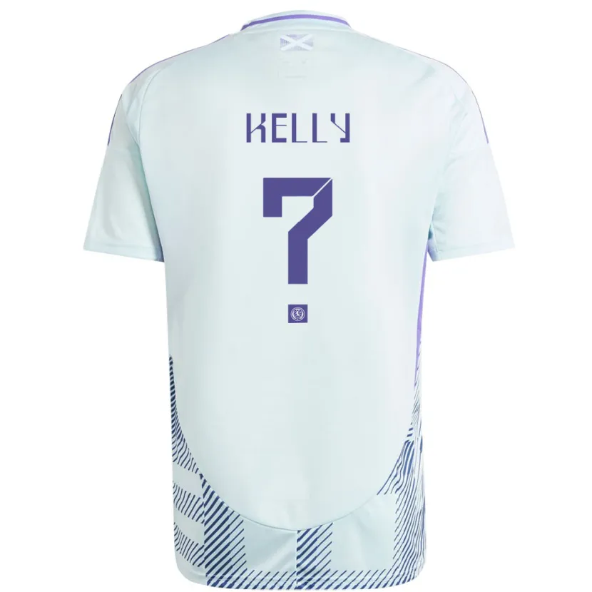 Danxen Mujer Camiseta Escocia Daniel Kelly #0 Azul Menta Claro 2ª Equipación 24-26 La Camisa
