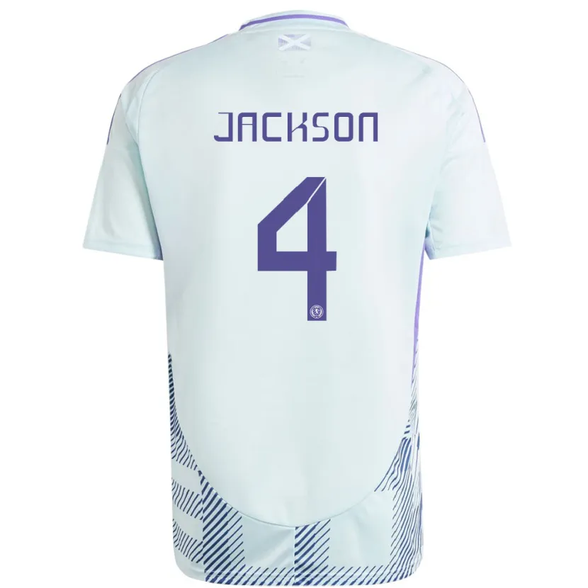 Danxen Mujer Camiseta Escocia Louis Jackson #4 Azul Menta Claro 2ª Equipación 24-26 La Camisa