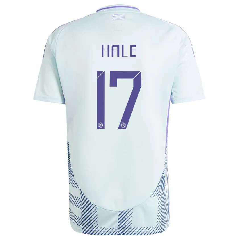 Danxen Mujer Camiseta Escocia Finlay Hale #17 Azul Menta Claro 2ª Equipación 24-26 La Camisa