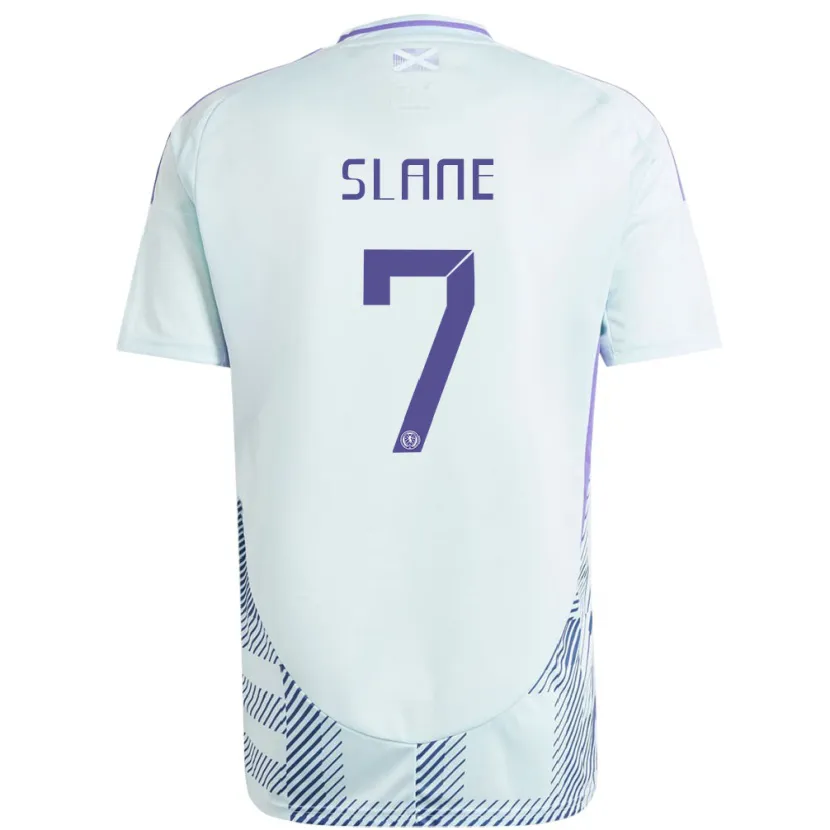 Danxen Mujer Camiseta Escocia Paul Slane #7 Azul Menta Claro 2ª Equipación 24-26 La Camisa