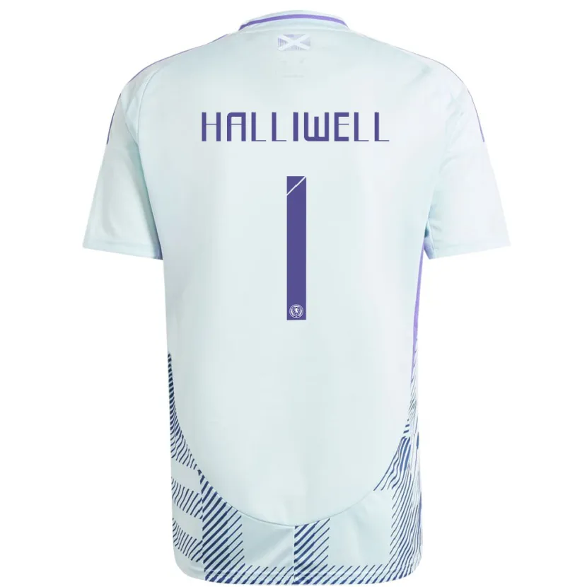 Danxen Mujer Camiseta Escocia Alfie Halliwell #1 Azul Menta Claro 2ª Equipación 24-26 La Camisa