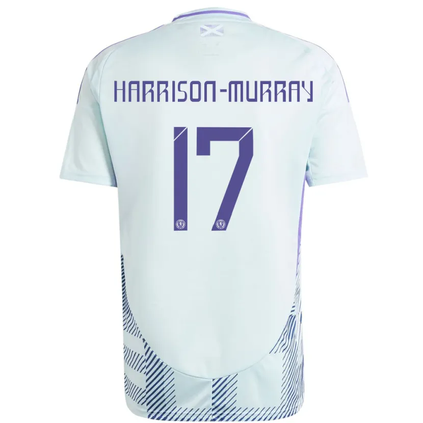 Danxen Mujer Camiseta Escocia Christie Harrison-Murray #17 Azul Menta Claro 2ª Equipación 24-26 La Camisa