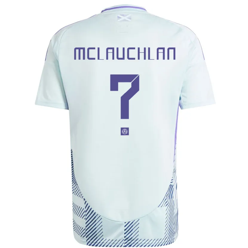 Danxen Mujer Camiseta Escocia Rachel Mclauchlan #0 Azul Menta Claro 2ª Equipación 24-26 La Camisa