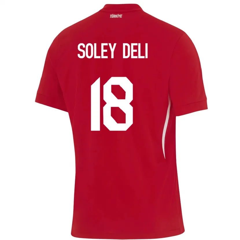 Danxen Mujer Camiseta Turquía Dilara Soley Deli #18 Rojo 2ª Equipación 24-26 La Camisa