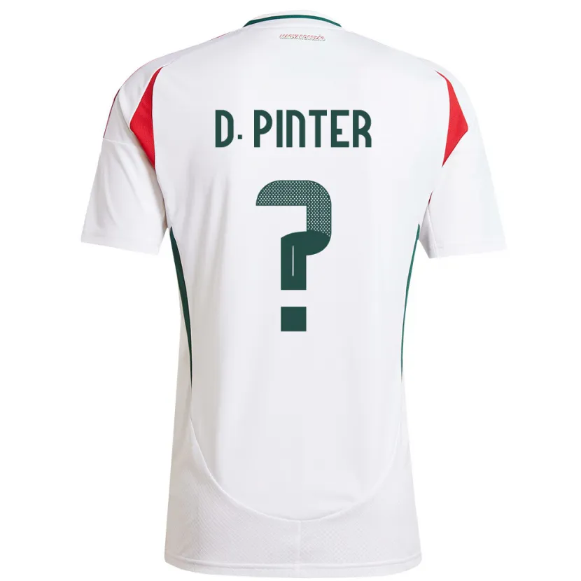 Danxen Mujer Camiseta Hungría Daniel Pinter #0 Blanco 2ª Equipación 24-26 La Camisa