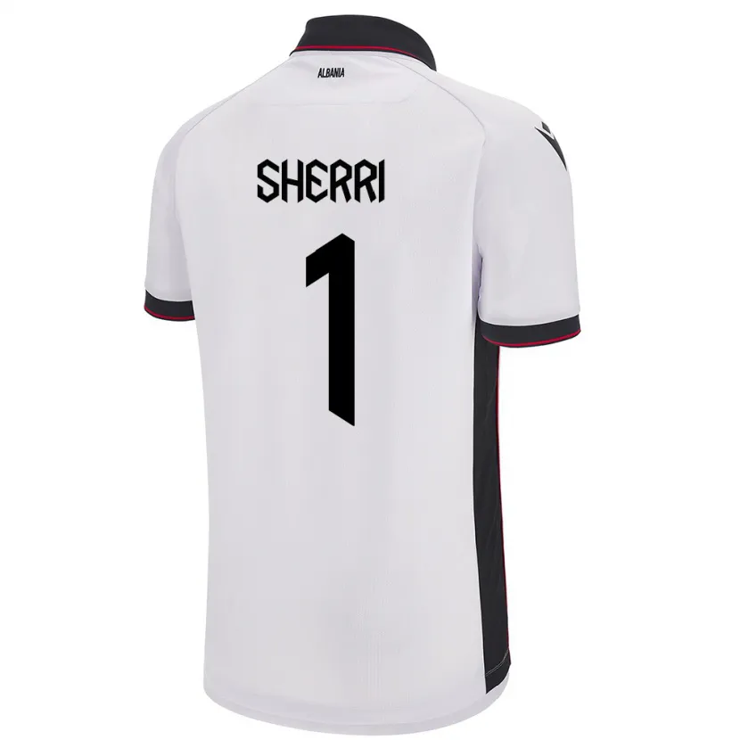 Danxen Mujer Camiseta Albania Alen Sherri #1 Blanco 2ª Equipación 24-26 La Camisa