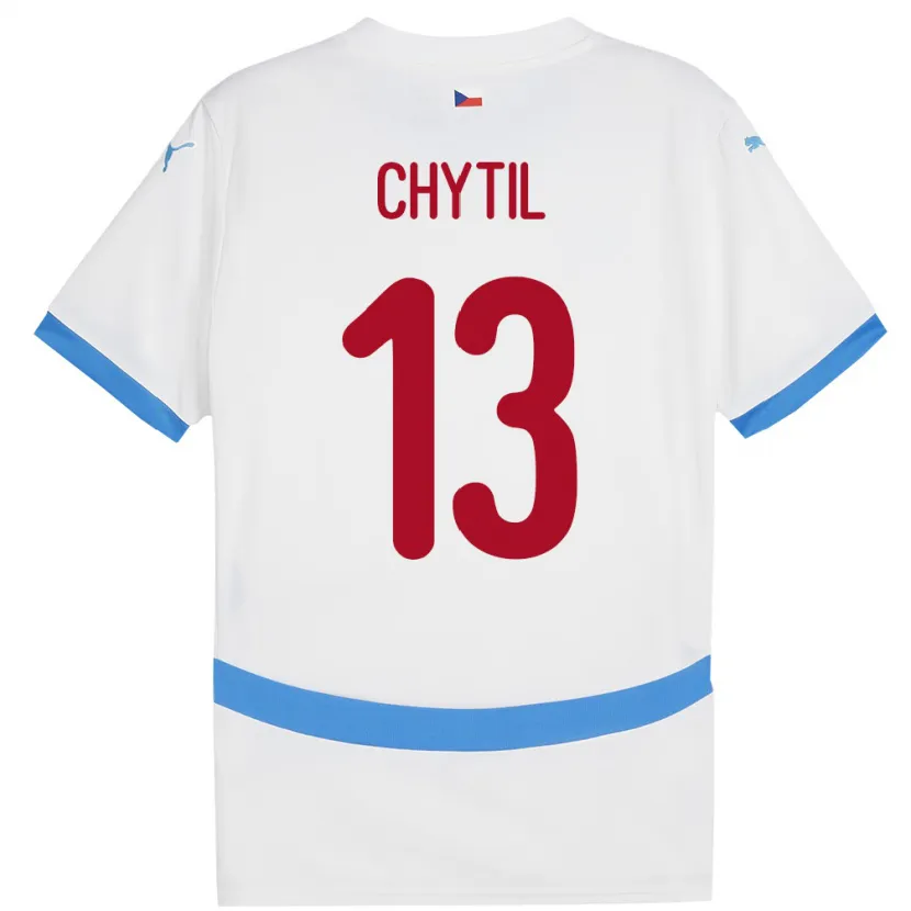 Danxen Mujer Camiseta Chequia Mojmir Chytil #13 Blanco 2ª Equipación 24-26 La Camisa