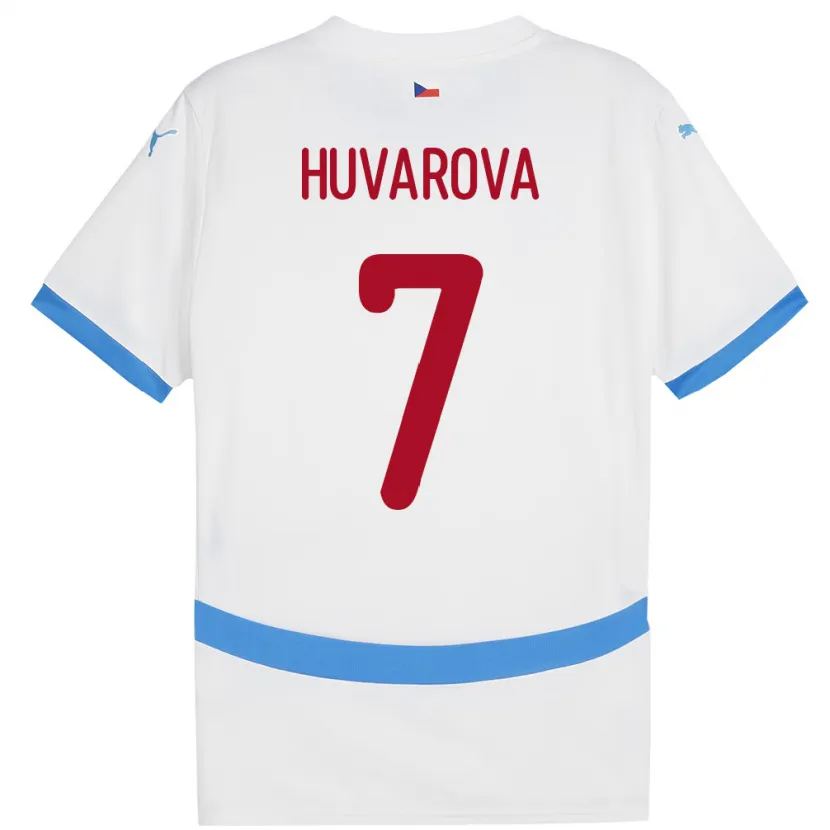 Danxen Mujer Camiseta Chequia Dominika Huvarová #7 Blanco 2ª Equipación 24-26 La Camisa