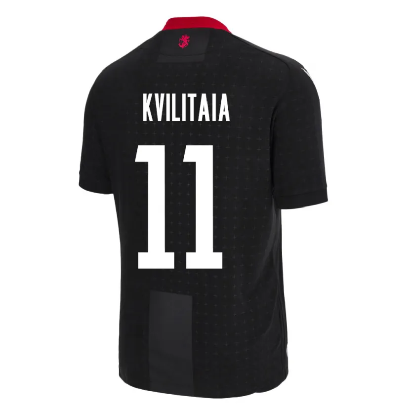 Danxen Mujer Camiseta Georgia Giorgi Kvilitaia #11 Negro 2ª Equipación 24-26 La Camisa