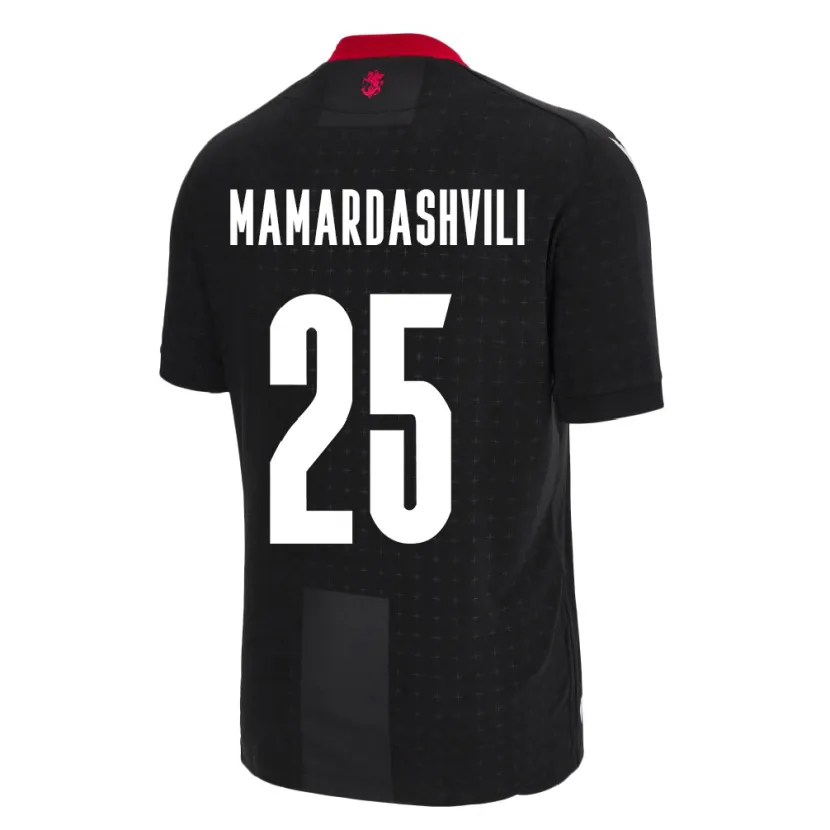 Danxen Mujer Camiseta Georgia Giorgi Mamardashvili #25 Negro 2ª Equipación 24-26 La Camisa