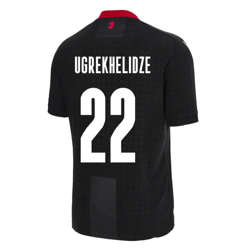 Danxen Mujer Camiseta Georgia Nikoloz Ugrekhelidze #22 Negro 2ª Equipación 24-26 La Camisa