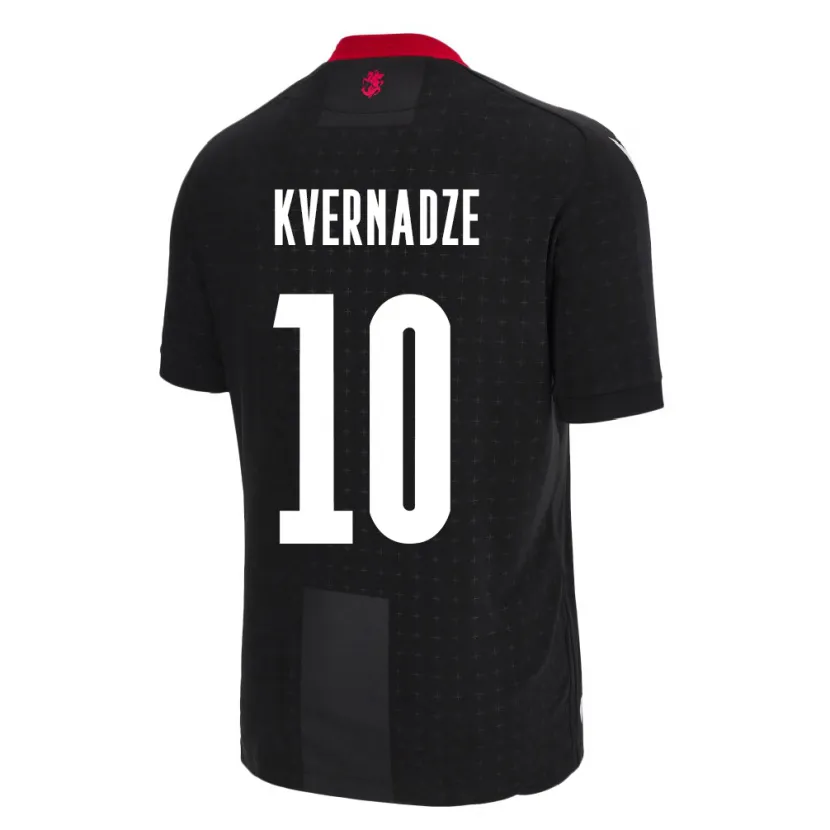 Danxen Mujer Camiseta Georgia Giorgi Kvernadze #10 Negro 2ª Equipación 24-26 La Camisa