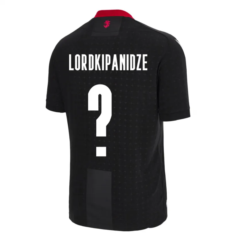 Danxen Mujer Camiseta Georgia Dachi Lordkipanidze #0 Negro 2ª Equipación 24-26 La Camisa