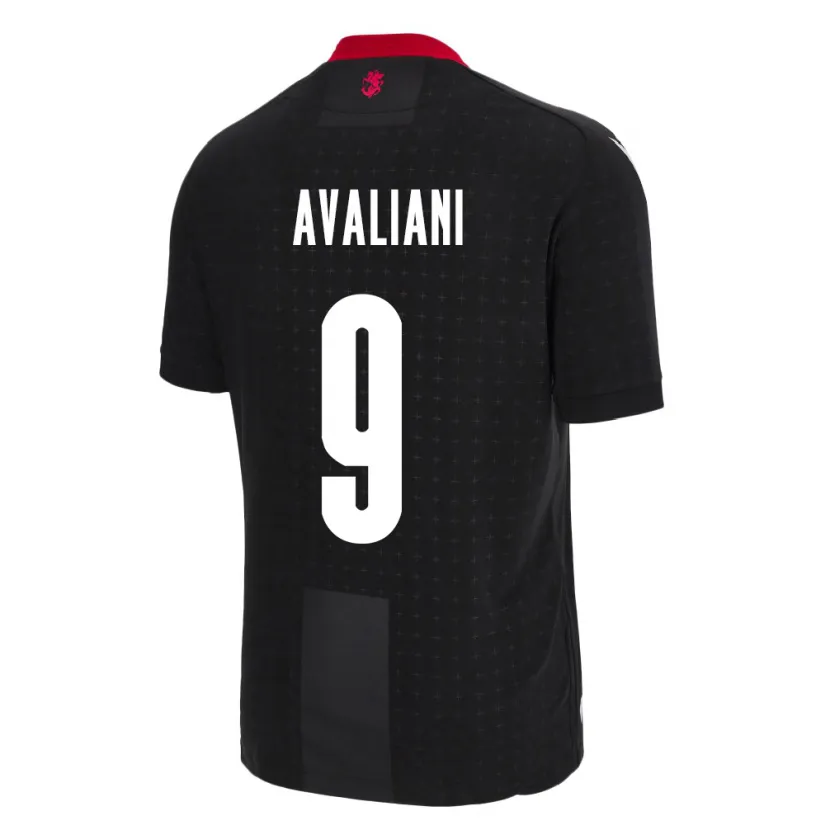 Danxen Mujer Camiseta Georgia Aleksandre Avaliani #9 Negro 2ª Equipación 24-26 La Camisa