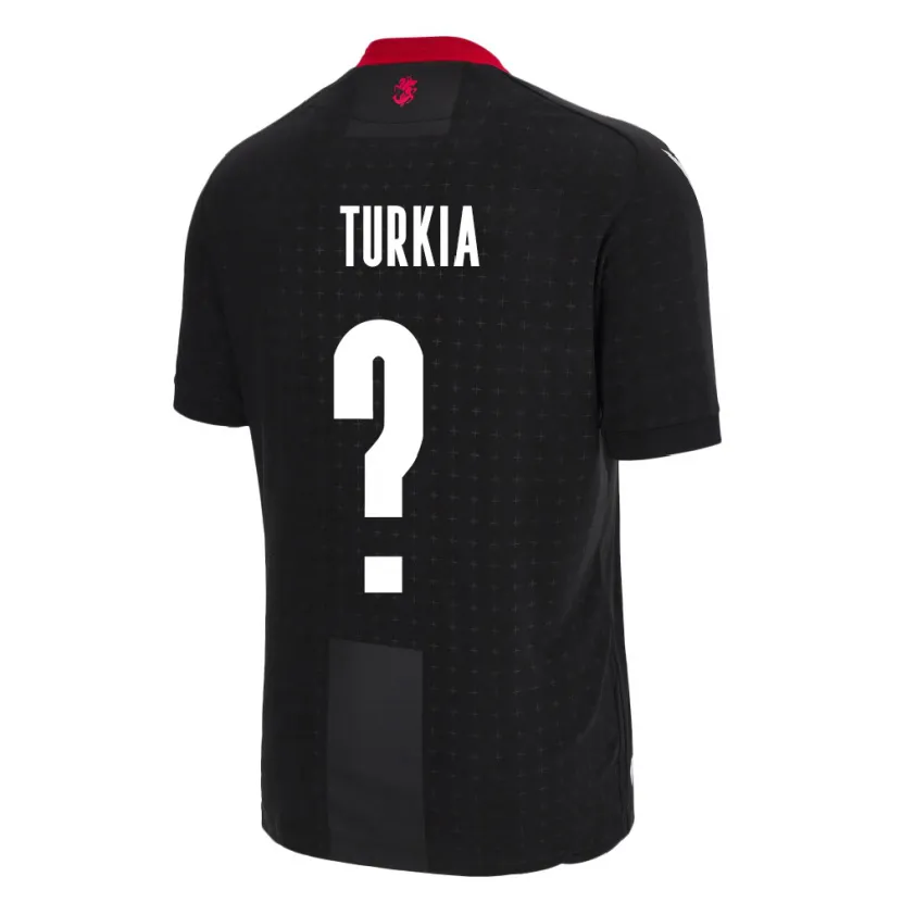 Danxen Mujer Camiseta Georgia Aleksandre Turkia #0 Negro 2ª Equipación 24-26 La Camisa