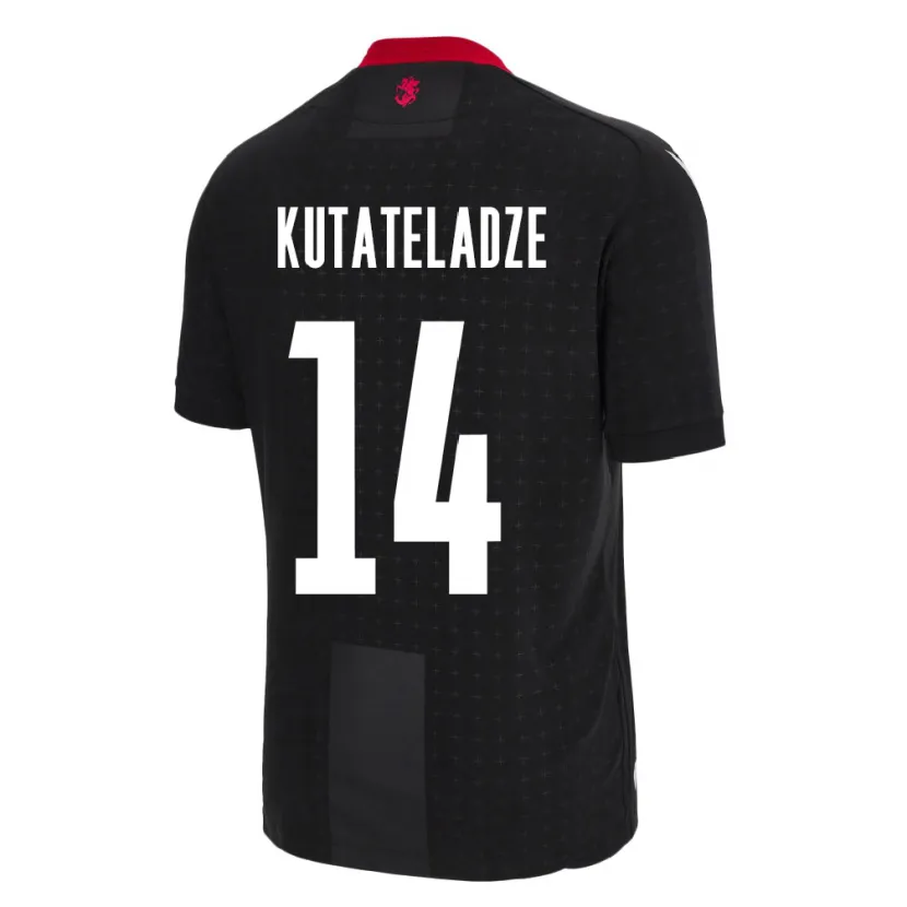 Danxen Mujer Camiseta Georgia Alexandre Kutateladze #14 Negro 2ª Equipación 24-26 La Camisa
