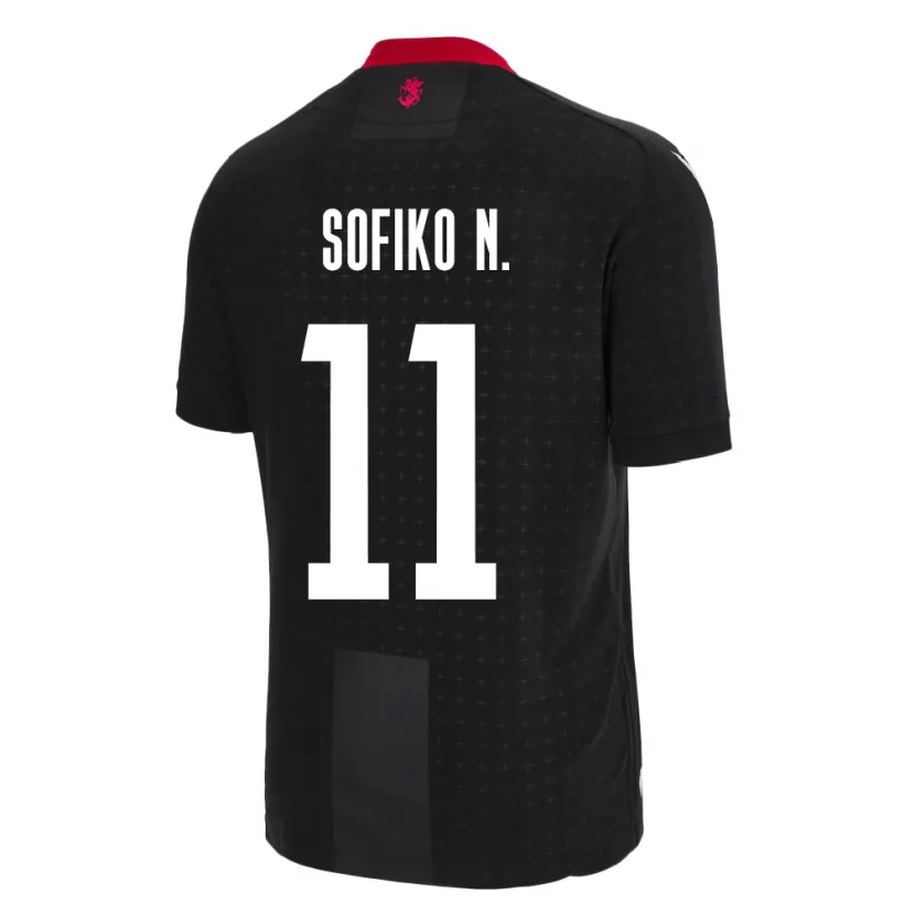 Danxen Mujer Camiseta Georgia Sofiko Narsia #11 Negro 2ª Equipación 24-26 La Camisa