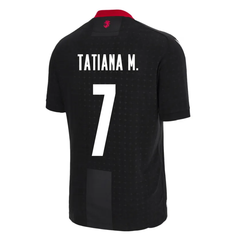 Danxen Mujer Camiseta Georgia Tatiana Matveeva #7 Negro 2ª Equipación 24-26 La Camisa
