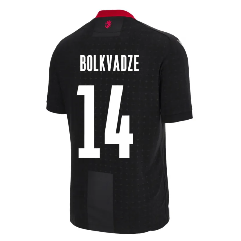 Danxen Mujer Camiseta Georgia Anastasia Bolkvadze #14 Negro 2ª Equipación 24-26 La Camisa