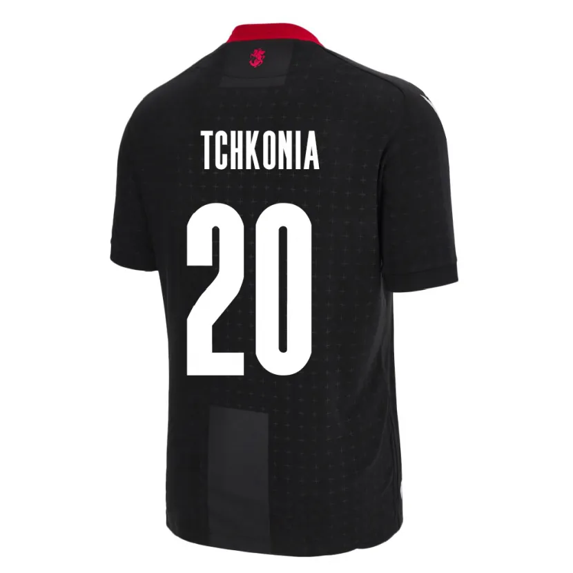 Danxen Mujer Camiseta Georgia Khatia Tchkonia #20 Negro 2ª Equipación 24-26 La Camisa