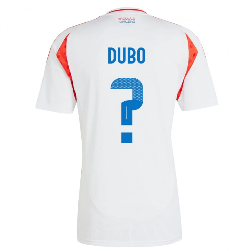 Danxen Mujer Camiseta Chile Alexander Dubó #0 Blanco 2ª Equipación 24-26 La Camisa