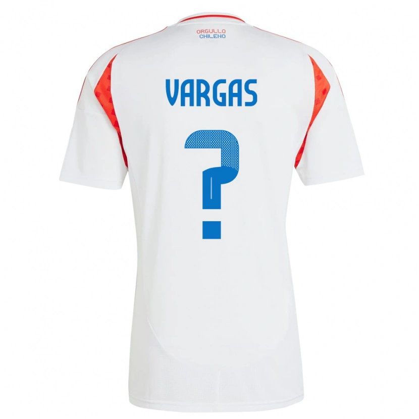 Danxen Mujer Camiseta Chile Vicente Vargas #0 Blanco 2ª Equipación 24-26 La Camisa