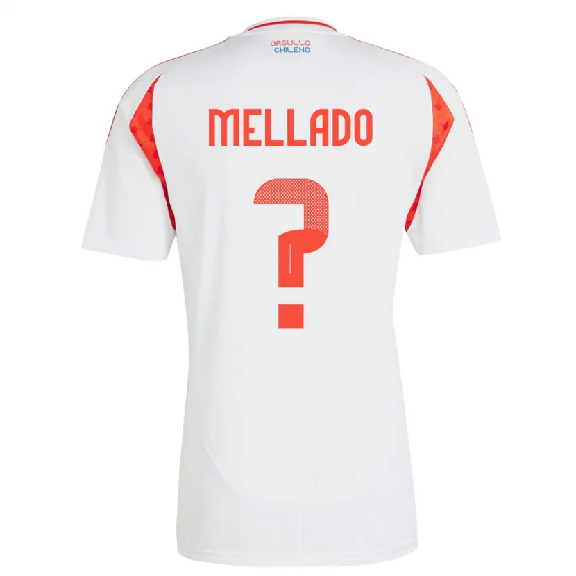 Danxen Mujer Camiseta Chile Catalina Mellado #0 Blanco 2ª Equipación 24-26 La Camisa