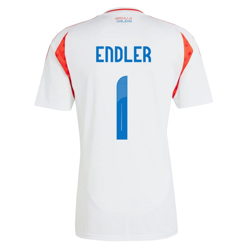 Danxen Mujer Camiseta Chile Christiane Endler #1 Blanco 2ª Equipación 24-26 La Camisa
