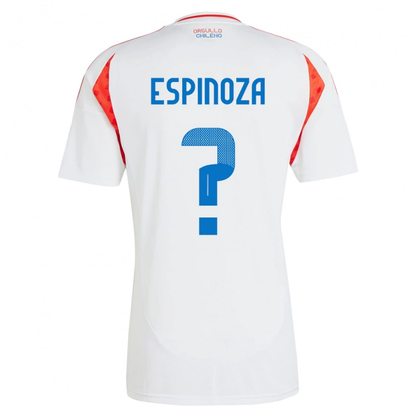 Danxen Mujer Camiseta Chile Gali Espinoza #0 Blanco 2ª Equipación 24-26 La Camisa
