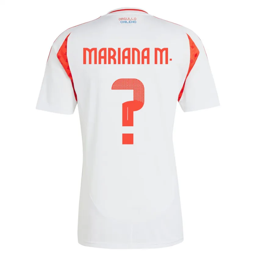 Danxen Mujer Camiseta Chile Mariana Morales #0 Blanco 2ª Equipación 24-26 La Camisa