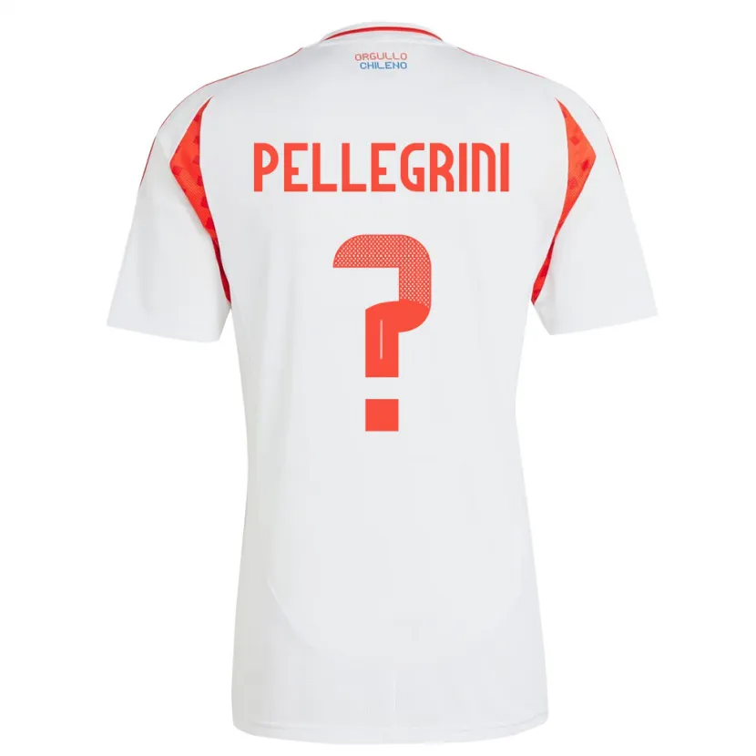 Danxen Mujer Camiseta Chile Maya Pellegrini #0 Blanco 2ª Equipación 24-26 La Camisa