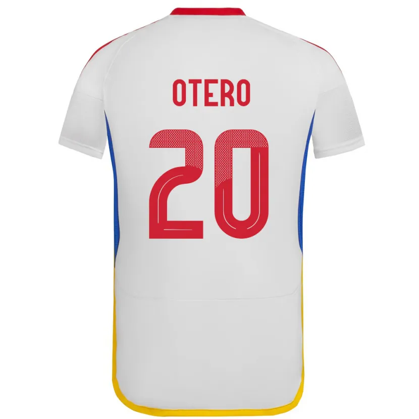 Danxen Mujer Camiseta Venezuela Rómulo Otero #20 Blanco 2ª Equipación 24-26 La Camisa