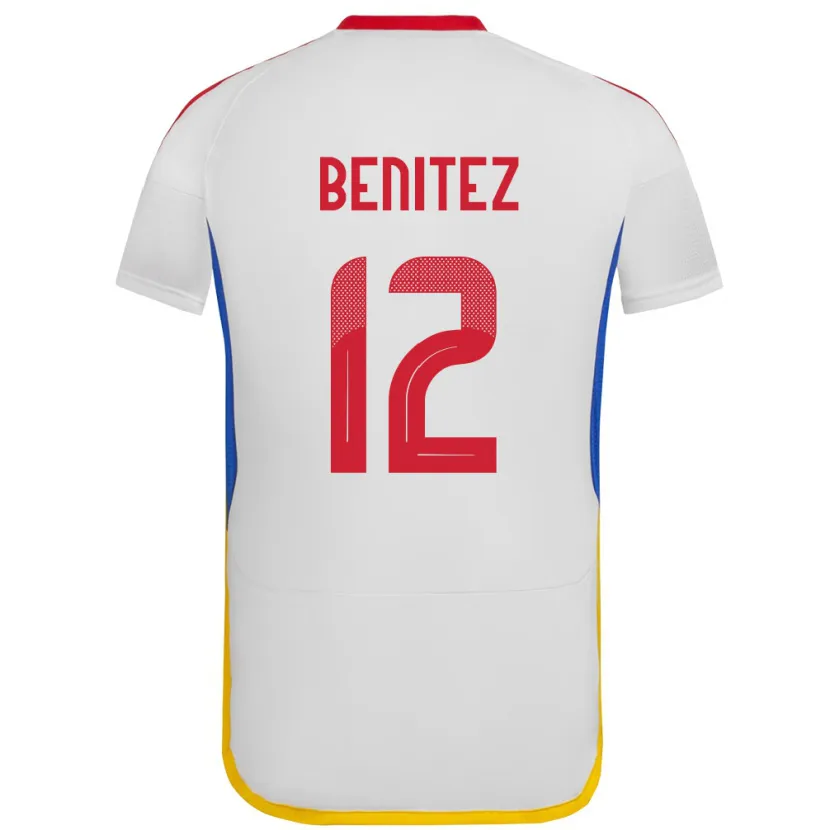 Danxen Mujer Camiseta Venezuela Frankarlos Benítez #12 Blanco 2ª Equipación 24-26 La Camisa