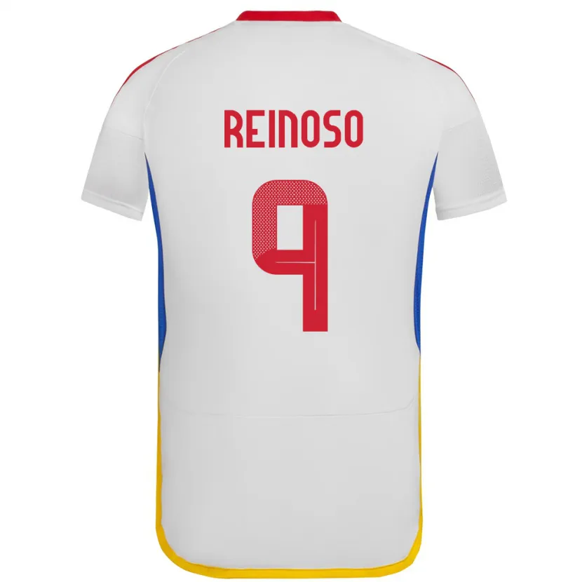 Danxen Mujer Camiseta Venezuela Lucciano Reinoso #9 Blanco 2ª Equipación 24-26 La Camisa
