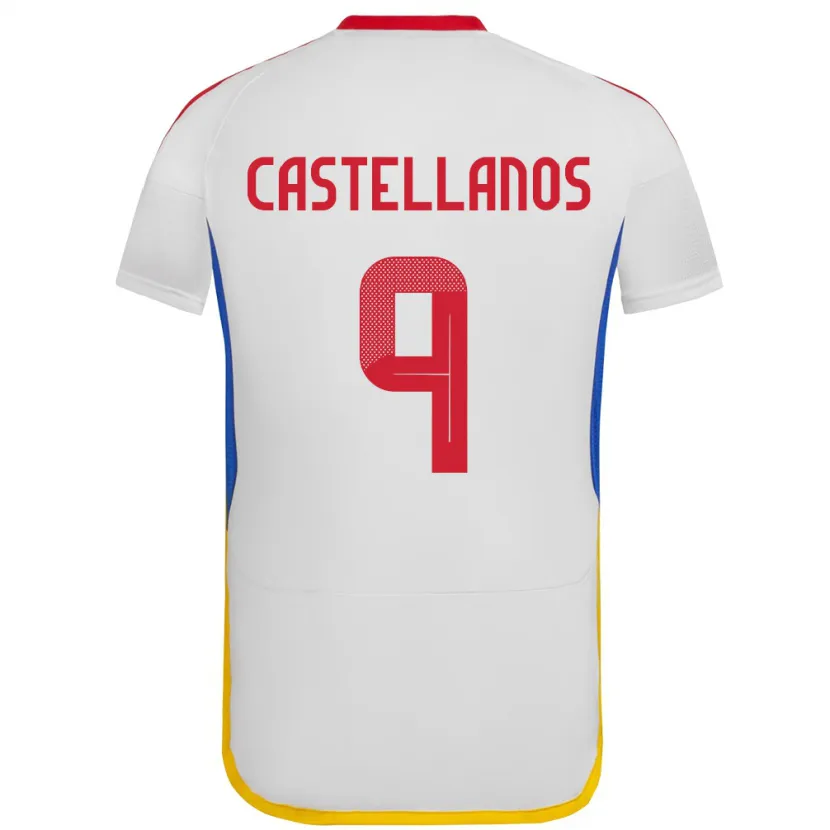 Danxen Mujer Camiseta Venezuela Deyna Castellanos #9 Blanco 2ª Equipación 24-26 La Camisa