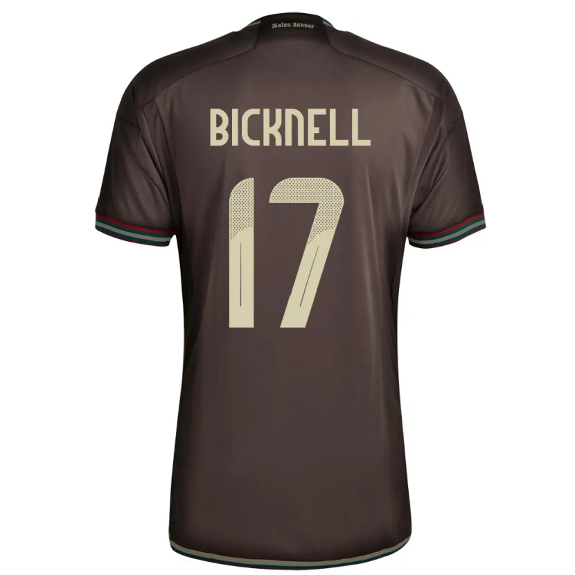 Danxen Mujer Camiseta Jamaica Alexander Bicknell #17 Marrón Noche 2ª Equipación 24-26 La Camisa