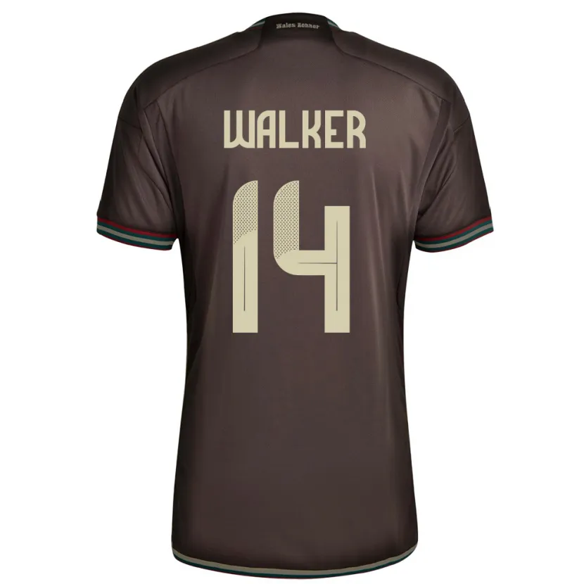 Danxen Mujer Camiseta Jamaica Ricshya Walker #14 Marrón Noche 2ª Equipación 24-26 La Camisa