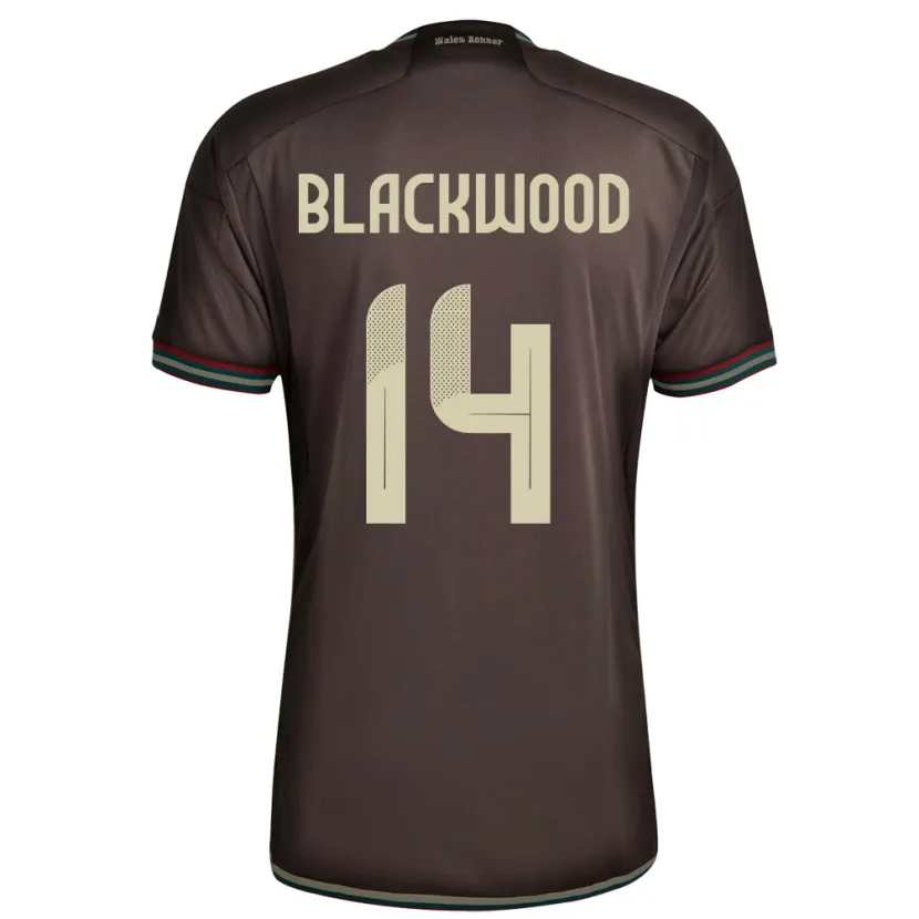 Danxen Mujer Camiseta Jamaica Deneisha Blackwood #14 Marrón Noche 2ª Equipación 24-26 La Camisa