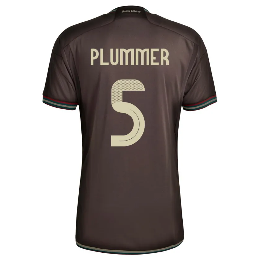 Danxen Mujer Camiseta Jamaica Konya Plummer #5 Marrón Noche 2ª Equipación 24-26 La Camisa