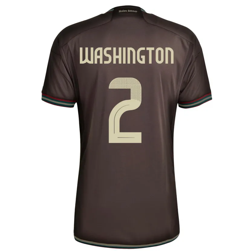Danxen Mujer Camiseta Jamaica Solai Washington #2 Marrón Noche 2ª Equipación 24-26 La Camisa